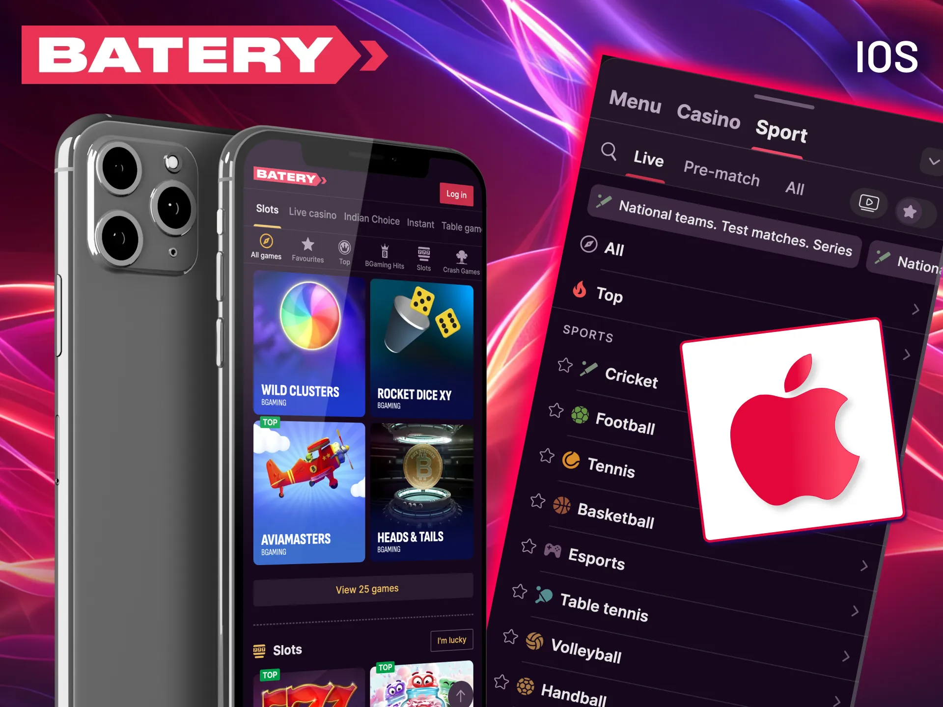 Enjoy Batery on Apple devices with full features via web app.