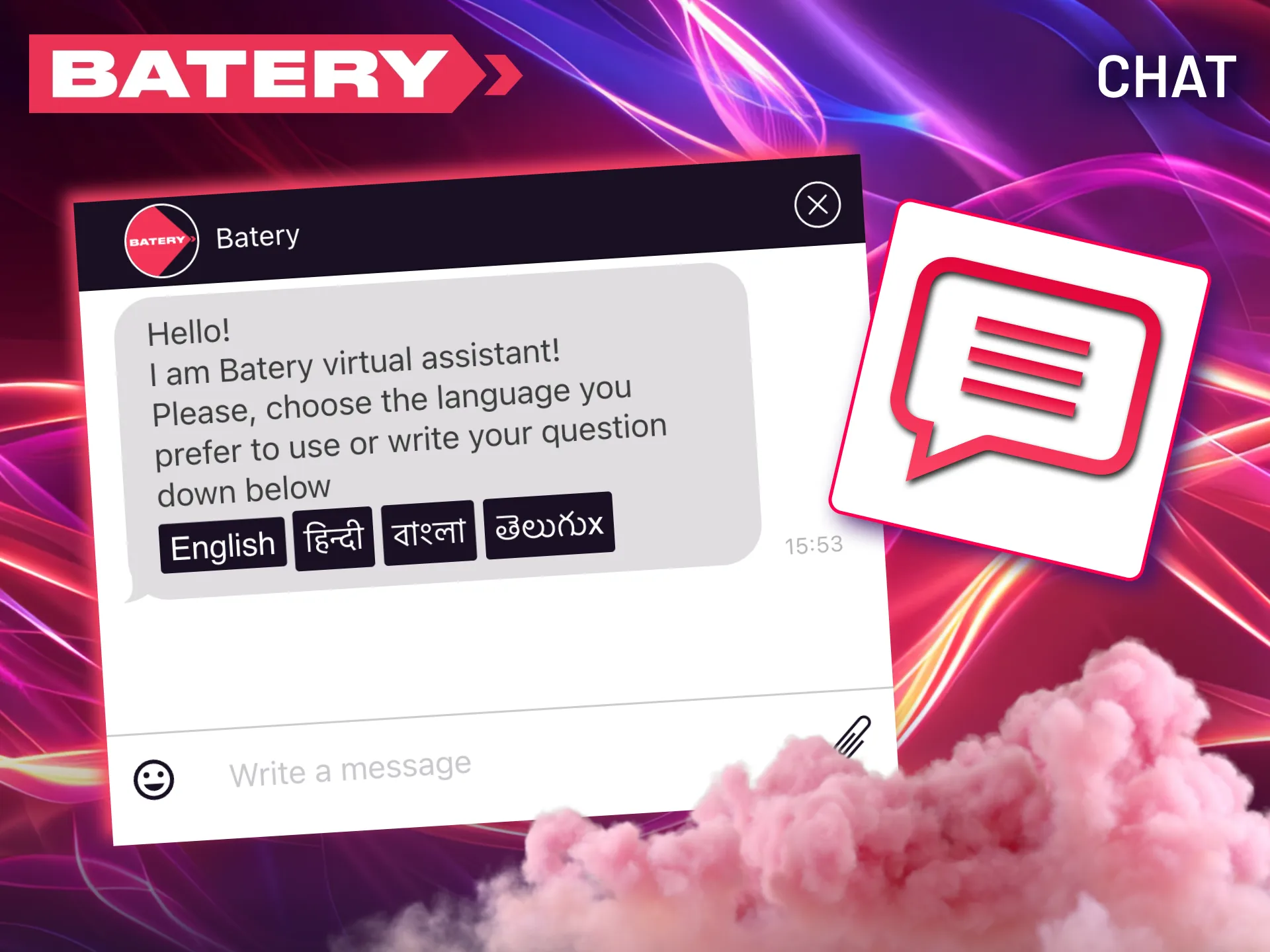 Use Batery’s live chat for quick help.