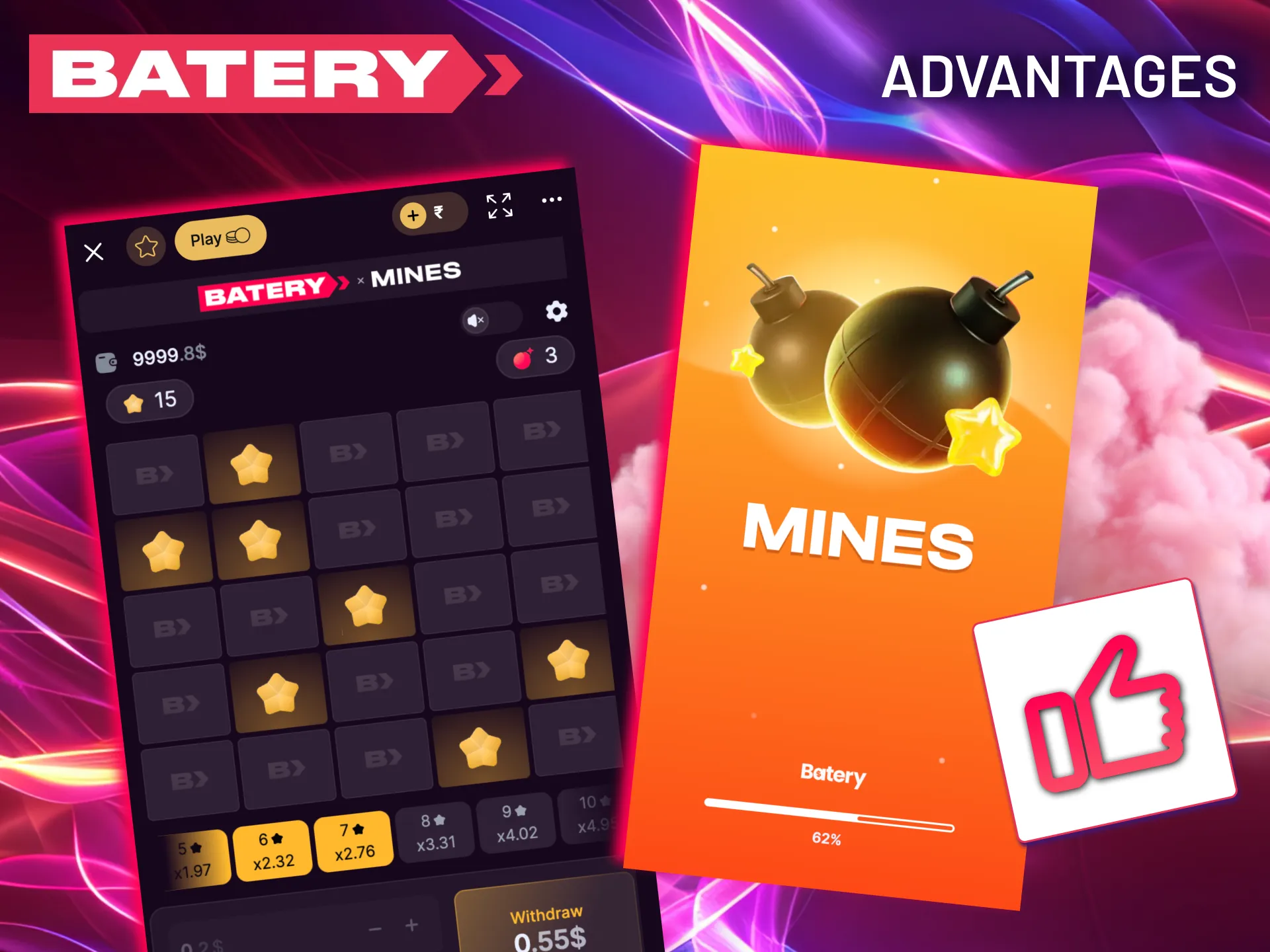 Indian players enjoy Batery mines for fast results and flexible betting.