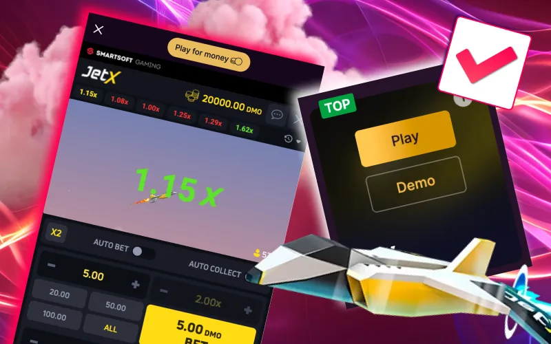 Batery provides JetX demo credits to explore gameplay without financial risk.
